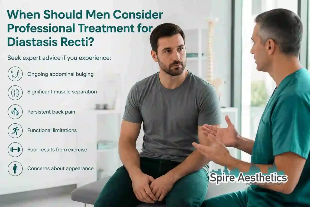 When Should Men Consider Professional Treatment for Diastasis Recti Islington?