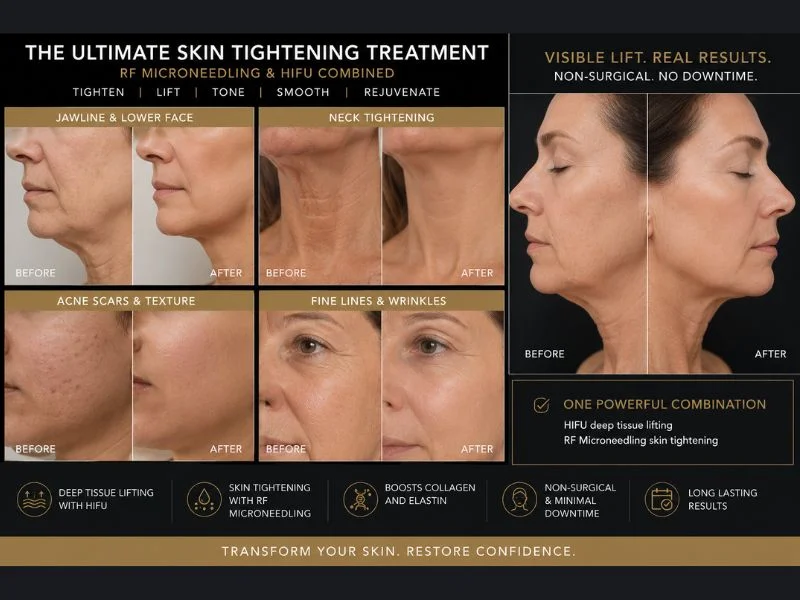 Results of combined treatment for the ultimate skin tightening treatment Islington